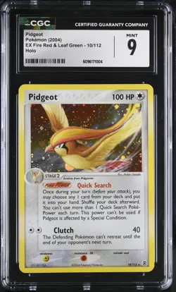 CGC 9 MINT Pidgeot 2004 EX Fire Red & Leaf Green 10/112 Holo Pokemon Card - Image 1