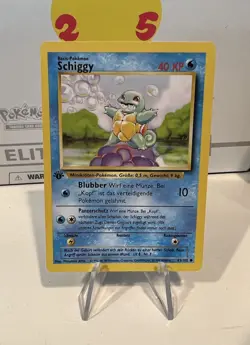 Pokemon TCG: Squirtle (Schiggy) - 63/102 - Base Set - 1st Edition - NM (German) - Image 1