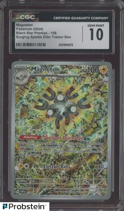 2024 Pokemon BSP Surging Sparks ETB #159 Magneton CGC 10 GEM MINT - Image 1
