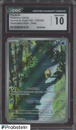 2023 Pokemon MEW EN Illustration Rare #175 Psyduck CGC 10 GEM MINT - Image 1