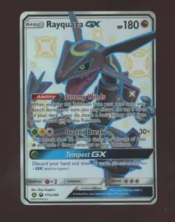 2019 Pokemon Sun & Moon Hidden Fates Ultra Premium Collection #177a Rayquaza GX - Image 1