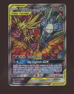 2019 Pokemon BSP Hidden Fates ETB #SM210 Moltres & Zapdos & Articuno GX - Image 1