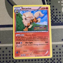 Pokemon Arcanine Holo Card 12/99 Stamped Next Destinies Prerelease - Image 1