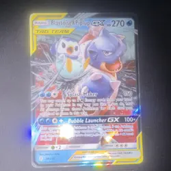 Pokemon Blastoise & Piplup GX 38/236 Sm-Cosmic Eclipse Ultra Rare Holo 270 HP - Image 1