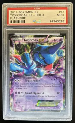 2014 Pokemon XY Flashfire Toxicroak Holo #41 PSA 9 - Image 1