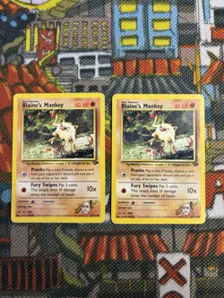 BLAINE'S MANKEY GYM CHALLENGE SET POKEMON CARD 63/132 (x2) Common Set Of 2💎🔥 - Image 1