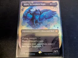 MTG Magic the Gathering FOIL Maha, Its Feathers Night Borderless BLB! - Image 1
