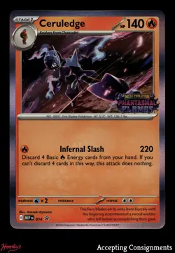 2025 Pokemon TCG Mega Evolution Black Star Promos #014 Ceruledge HOLO STAMP - Image 1