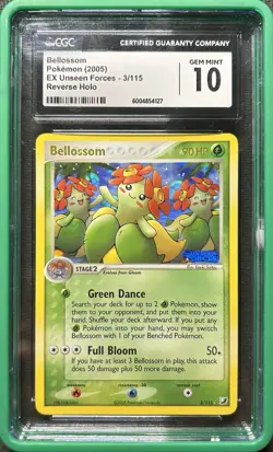 Pokemon TCG Bellossom 3/115 Reverse Holo! CGC 10! Graded Guard Included! - Image 1