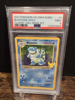 PSA 9 2021 POKEMON CELEBRATIONS CLASSIC COLLECTION BLASTOISE-HOLO 2 - Image 1