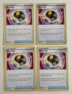 4x Ultra Ball 150/172 Pokemon TCG Brilliant Stars Uncommon Playset NM - Image 1