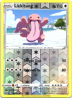 Lickitung 113/163 Reverse Holo Pokemon Battle Styles Near Mint - Image 1
