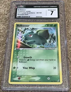 Pokemon CGC 7 Bulbasaur - EX Crystal Guardians - 2006 - 46/100- Reverse Holo - Image 1