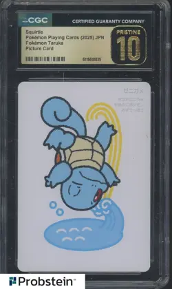 2025 Pokemon Japanese Taruka Playing Cards Picture Card Squirtle CGC 10 PRISTINE - Image 1