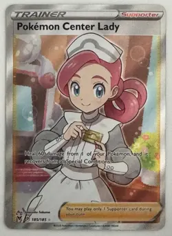 Pokemon Center Lady 185/185 - Pokemon Vivid Voltage Sword & Shield Full Art NM - Image 1