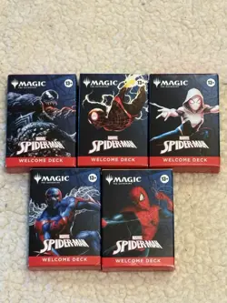 SDCC 2025 Magic The Gathering x Spider-Man Complete Welcome Deck Set (5) + COMIC - Image 3