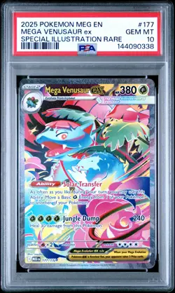 2025 POKEMON MEG EN-MEGA EVOLUTION #177 MEGA VENUSAUR EX PSA 10 - Image 1