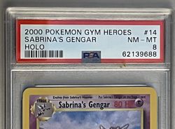 2000 Pokemon Sabrina’s Gengar Gym Heroes Unlimited Holo #14 PSA 8 NM-MT - Image 2