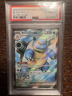 Blastoise ex 184/165 PSA 10 Pokemon SV: 151 Ultra Rare - Image 1