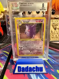 1999 Pokemon Fossil Gengar Holo #5 - BGS 8 - Image 1