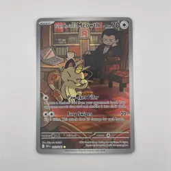 Pokemon Team Rocket's Meowth 203/182 Destined Rivals Illustration Rare Holo 70 … - Image 1