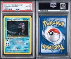 Pokemon Shining Gyarados Double Holo Error Neo Revelation Unlimited PSA 6 Swirl! - Image 3