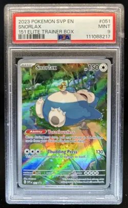 2023-25 Pokemon SV Black Star Promos - SVP EN Snorlax #051 PSA 9 - Image 1