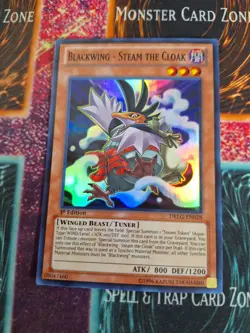 Yu-Gi-Oh! Blackwing - Steam the Cloak DRLG-EN028 Super Rare 1st Edition NM a1/ - Image 1
