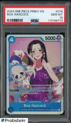 2024 One Piece PRB01 EN #078 Boa Hancock PSA 10 GEM MINT - Image 1