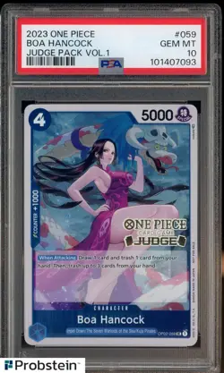 2023 One Piece Judge Pack Vol.1 #059 Boa Hancock PSA 10 GEM MINT - Image 1