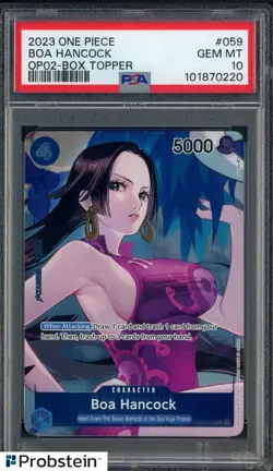 2023 One Piece OP02 Box Topper #059 Boa Hancock PSA 10 GEM MINT - Image 1