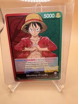 ONE PIECE Romance Dawn OP01-003 Monkey D Luffy Leader Pre Errata NM - Image 1