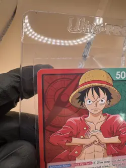 ONE PIECE Romance Dawn OP01-003 Monkey D Luffy Leader Pre Errata NM - Image 3