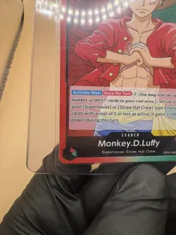 ONE PIECE Romance Dawn OP01-003 Monkey D Luffy Leader Pre Errata NM - Image 4