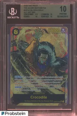 2026 One Piece The Azure of Sea's Seven OP14120 Crocodile Alt Art BGS 10 - Image 1
