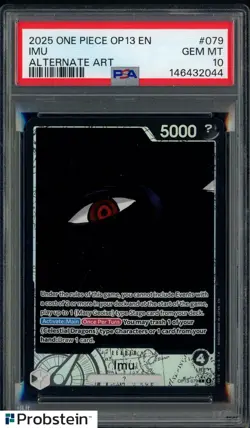 2025 One Piece OP13 EN #079 Imu Alternate Art PSA 10 GEM MINT - Image 1