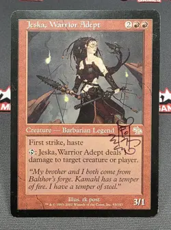 MTG Jeska, Warrior Adept- Signed -Judgment Magic the Gathering Card #093 - Image 1