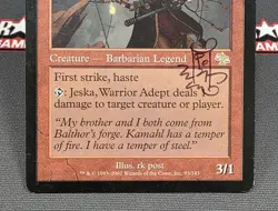 MTG Jeska, Warrior Adept- Signed -Judgment Magic the Gathering Card #093 - Image 4