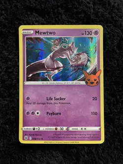 Pokemon Mewtwo Holo Rare Pokemon Card 056/172 NM-Mint Trick or Trade Halloween - Image 1