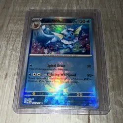 2025 Pokemon Vaporeon Prismatic Evolutions Master Ball Holo Card 022/131 - Image 1