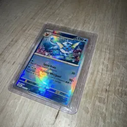 2025 Pokemon Vaporeon Prismatic Evolutions Master Ball Holo Card 022/131 - Image 2