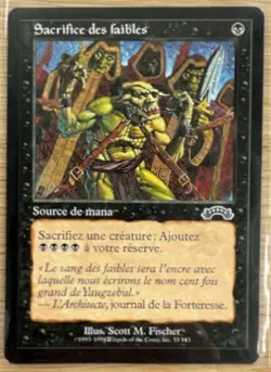 mtg magic culling the weak exodus FRENCH vf fr sacrifice des weak exodus - Image 1