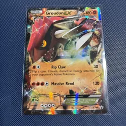 Pokemon Groudon-EX Black Star Promos Holo Card XY42 - Image 1
