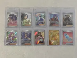 Lot Of 10 Modern Foil Trainer Pokemon Cards From Various Sets - Image 1