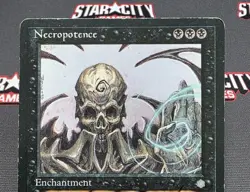 MTG Necropotence- Signed -Ice Age Magic the Gathering Card #154 - Image 3