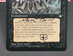 MTG Necropotence- Signed -Ice Age Magic the Gathering Card #154 - Image 4