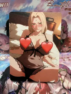 Matte Beautiful Waifu Handmade Card Goddess Story CCG Anime Double Sided - Image 1