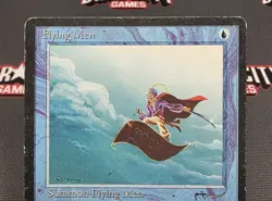 MTG Flying Men- DAMAGED/Signed Christopher Rush -Arabian Nights Magic Card #014 - Image 3