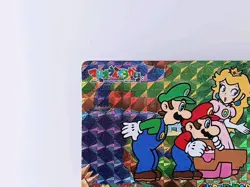 Mario Luigi Peach Super Mario World Holo Card No.3 Nintendo 1993 From Japan F/S - Image 2