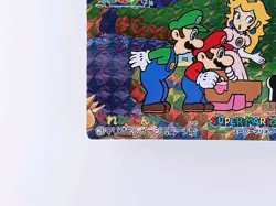 Mario Luigi Peach Super Mario World Holo Card No.3 Nintendo 1993 From Japan F/S - Image 3